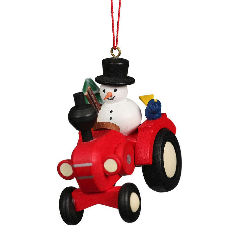 Ornament - Tractor With Snowman