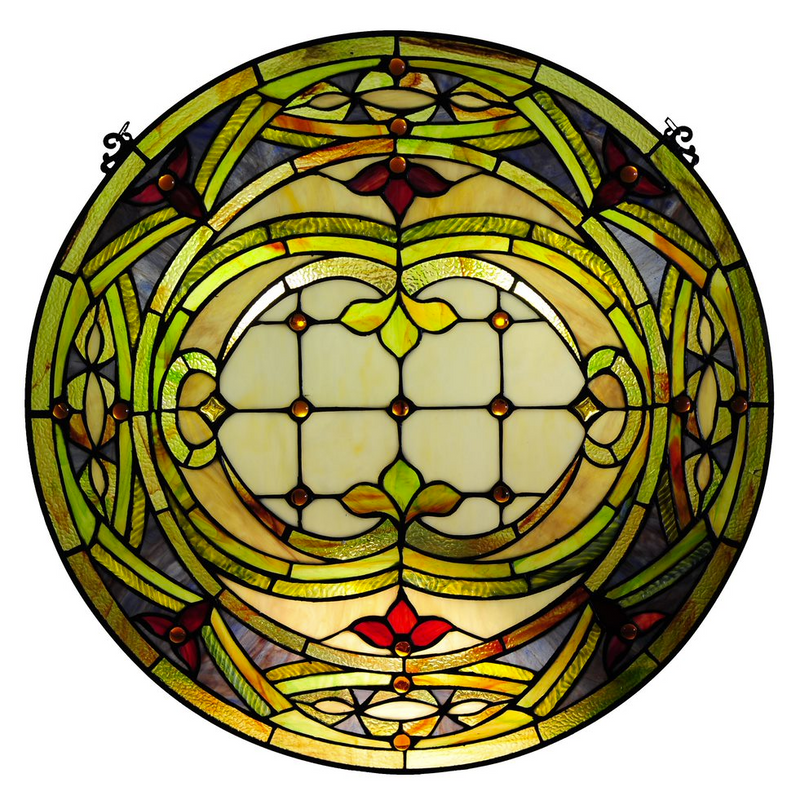 Tiffany-glass Float Design Window Panel 24"