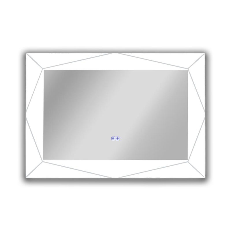 Back Lit Rectangular TouchScreen LED Mirror 3 Color Temperatures 3000K-6000K