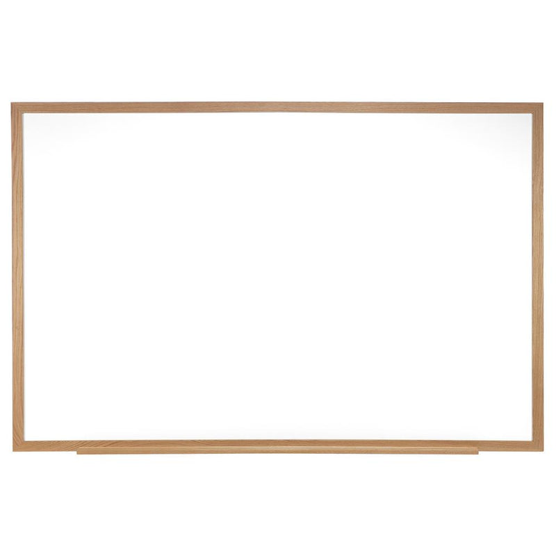 Ghent Magnetic Porcelain Whiteboard with Wood Frame, 3'H x 4'W