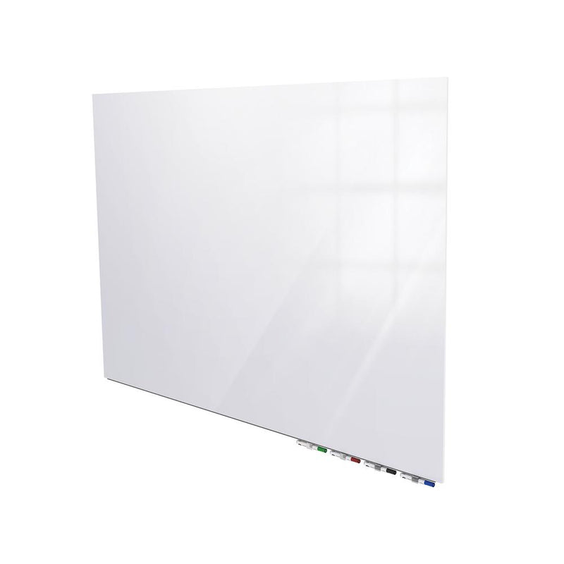 Ghent Aria 4'H x 8'W Glass White Board, White Surface, Horizontal, 4 Markers and Eraser