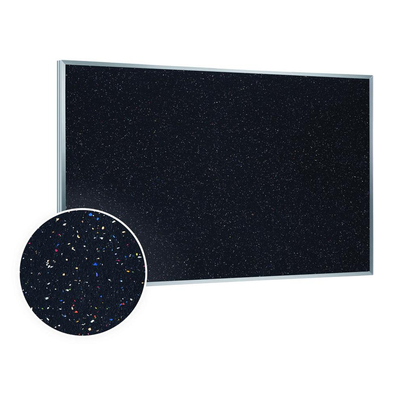 Ghent Recycled Bulletin Board with Aluminum Frame, 4'H x 8'W, Confetti