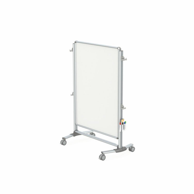 Ghent Nexus Jr. Partition, Mobile 2-Sided Porcelain Magnetic Whiteboard, 46 H x 34 W