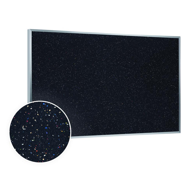 Ghent Recycled Bulletin Board with Aluminum Frame, 3'H x 4'W, Confetti