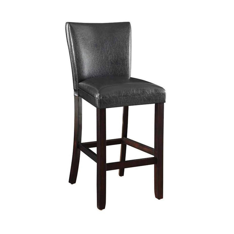 Alberton Upholstered Bar Stools Black and Cappuccino (Set of 2)