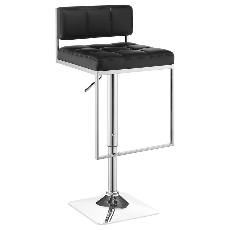 Alameda Adjustable Bar Stool Chrome and Black