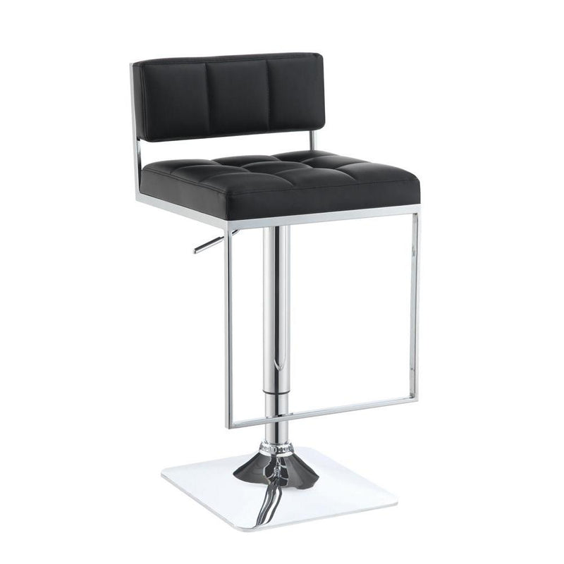 Alameda Adjustable Bar Stool Chrome and Black