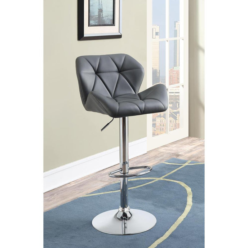 Berrington Adjustable Bar Stools Chrome and Grey (Set of 2)