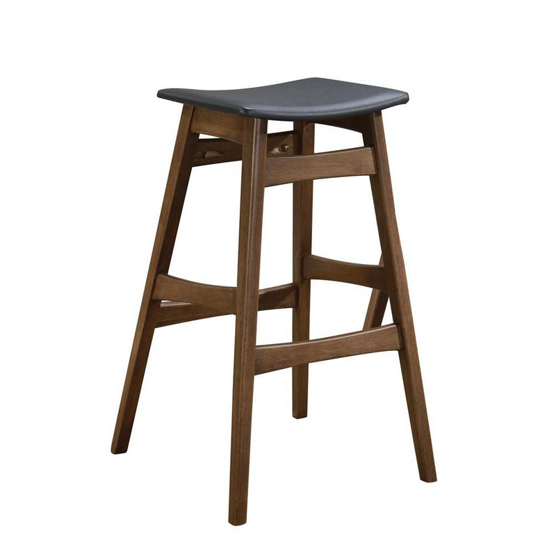 Finnick Tapered Legs Bar Stools Dark Grey and Walnut (Set of 2)