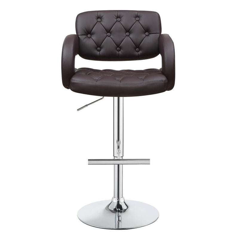 Brandi Adjustable Bar Stool Chrome and Brown