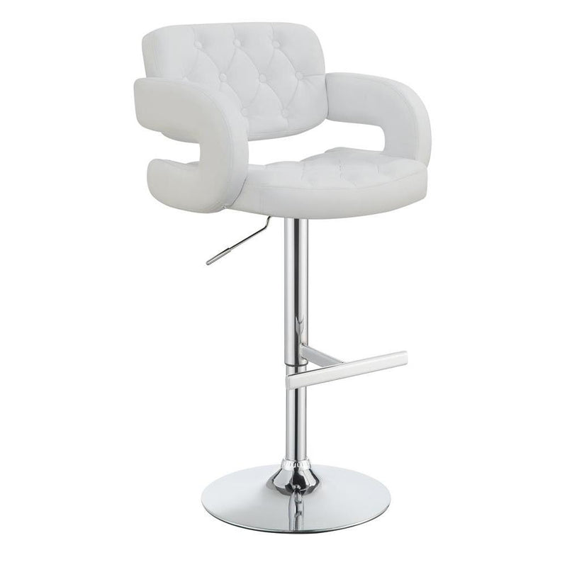 Brandi Adjustable Bar Stool Chrome and White