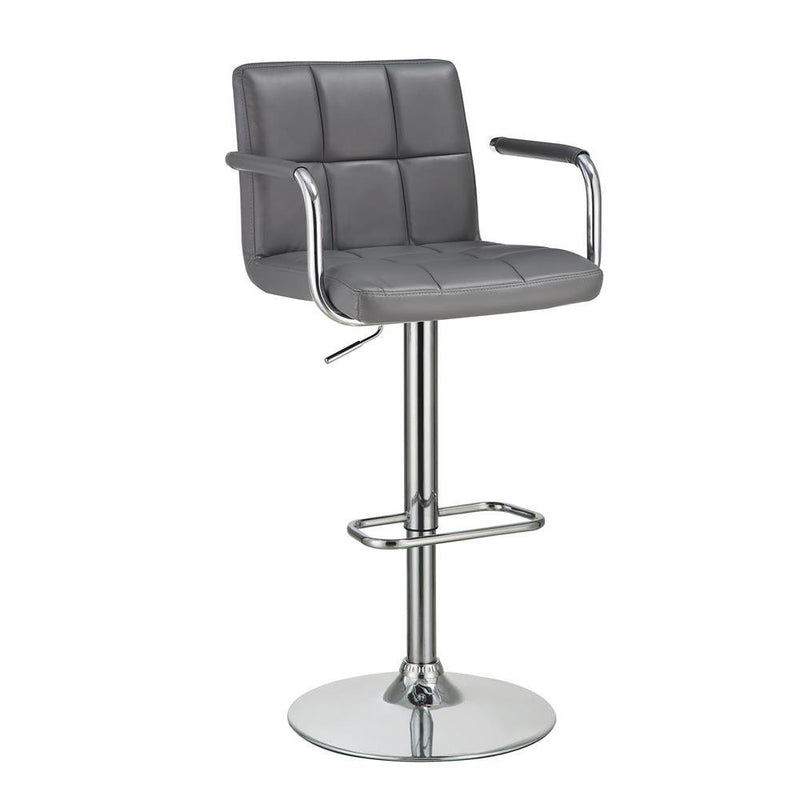 Palomar Adjustable Height Bar Stool Grey and Chrome