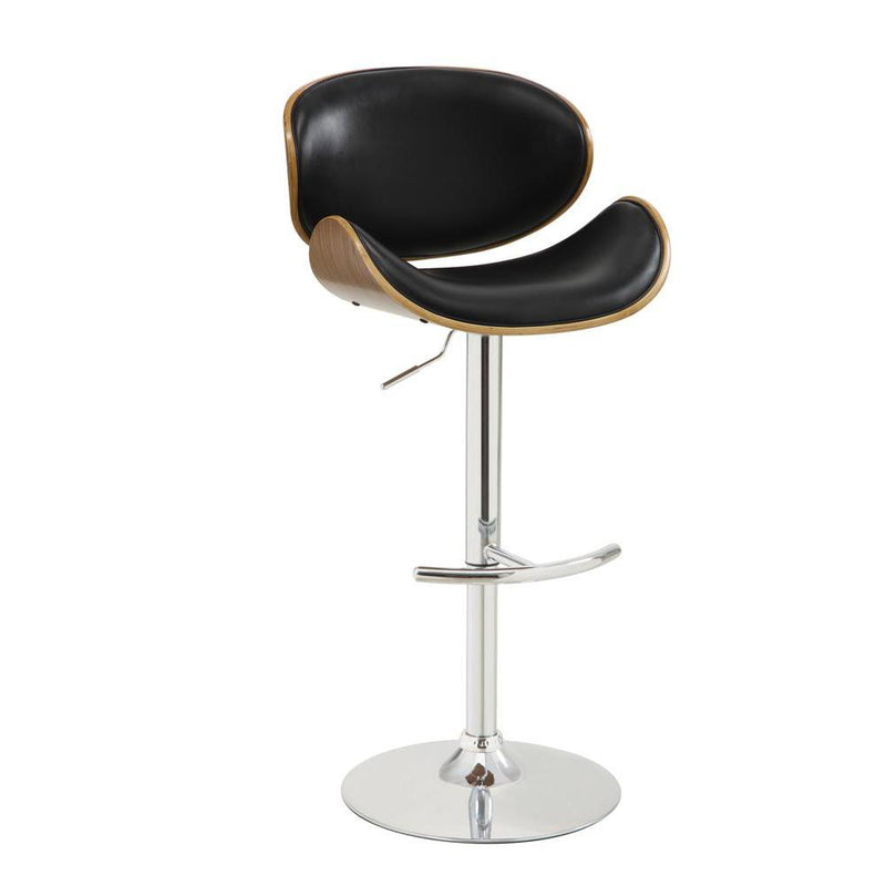 Harris Adjustable Bar Stool Black and Chrome