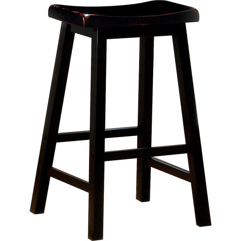 Durant Wooden Bar Stools Black (Set of 2)