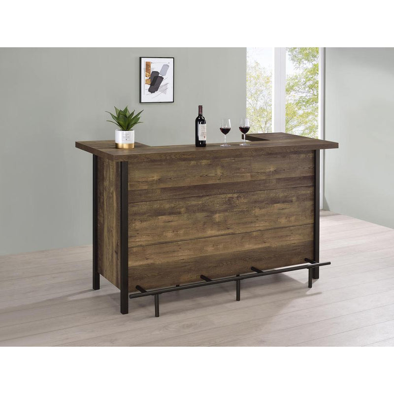 Bellemore Rectangular Storage Bar Unit Rustic Oak