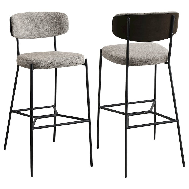 Elison Pub Height Bar Stool Light Brown (Set of 2)