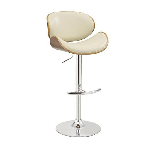 Harris Adjustable Bar Stool Ecru and Chrome