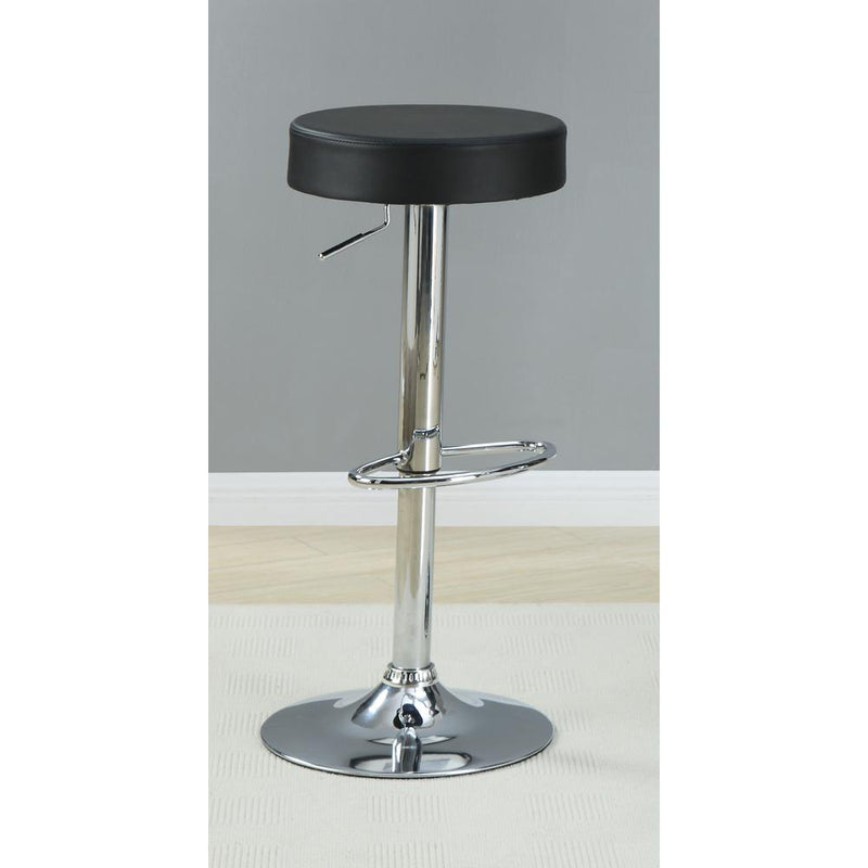 Ramses 29" Adjustable Bar Stool Chrome and Black