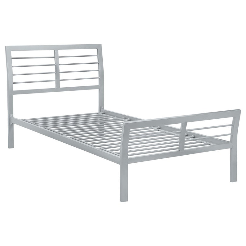 Cooper Metal Twin Open Frame Bed Silver