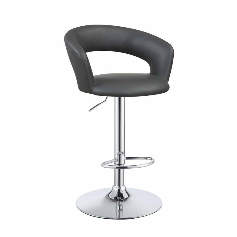 Barraza 29  Adjustable Height Bar Stool Grey and Chrome