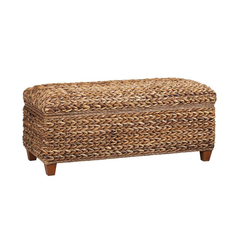 Laughton Hand-Woven Banana Leaf Storage Trunk Amber