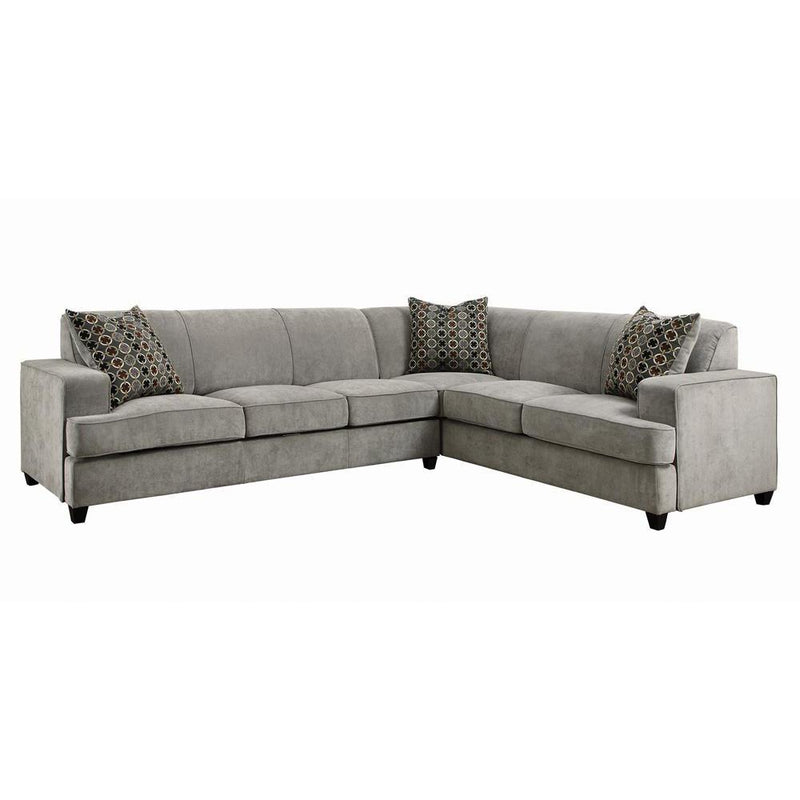 Tess L-shape Sleeper Sectional Grey