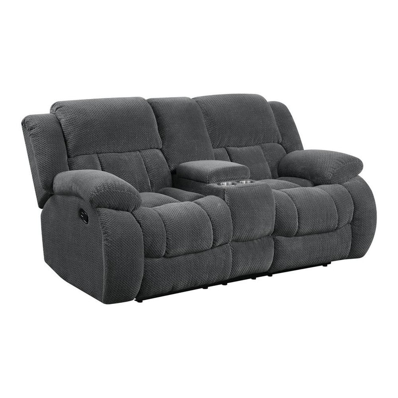 Weissman Motion Loveseat with Console Charcoal