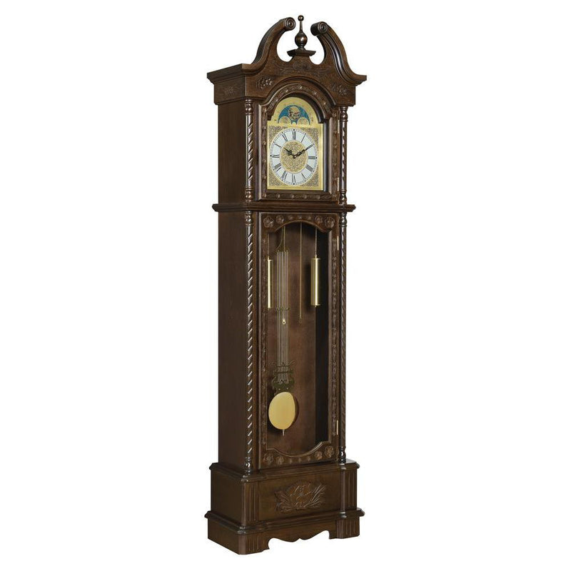 Cedric Grandfather Clock with Chime Golden Brown