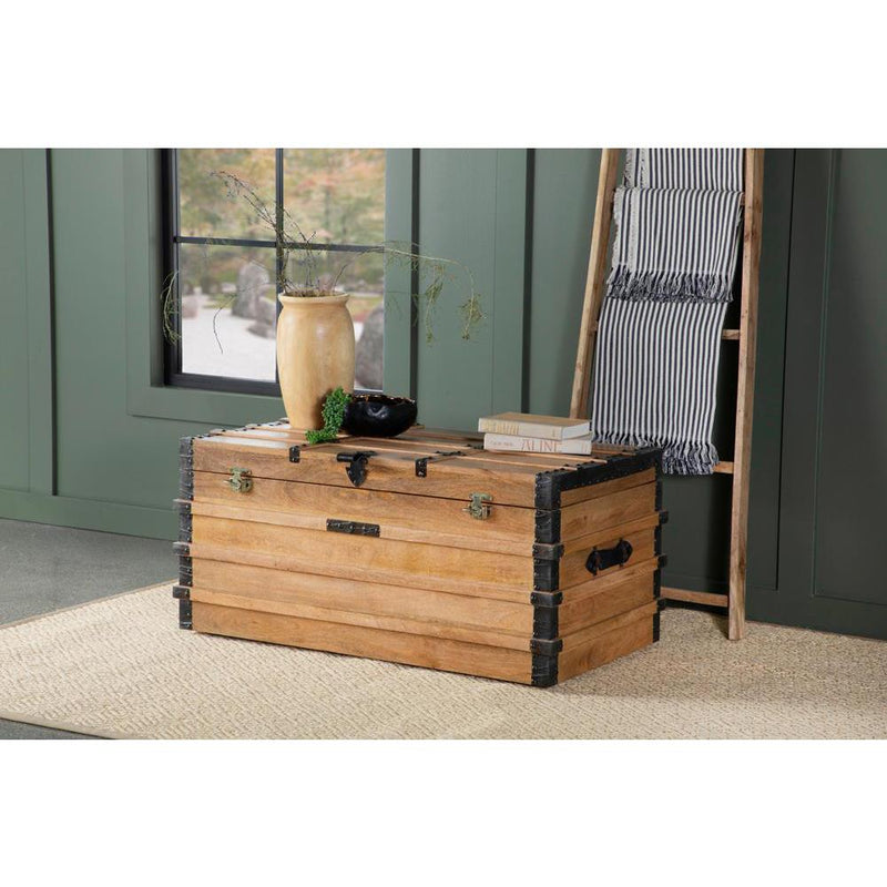 Simmons Rectangular Storage Trunk Natural and Black