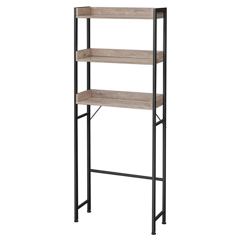 Modern FarmHouse 3 Tier Over The Toilet Metal Wood Storage Shelves