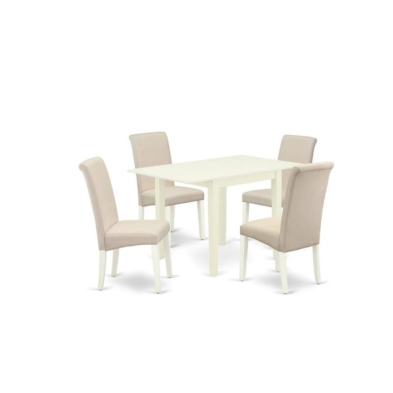 Dining Room Set Linen White, NDBA5-LWH-01