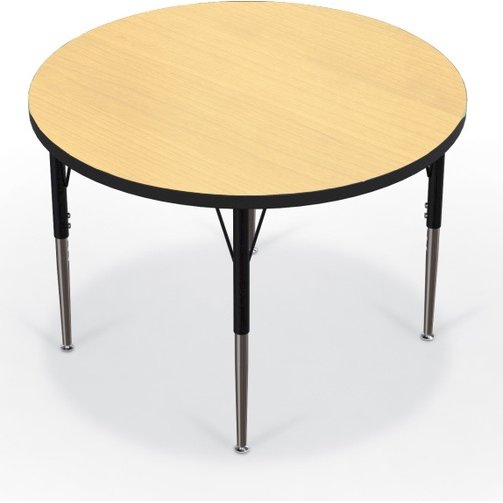 Activity Table - 36  Round - Fusion Maple Top Surface - Black Edgeband