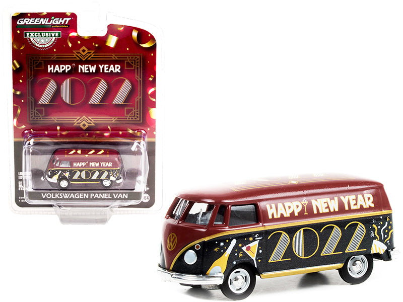 Volkswagen Panel Van Happy New Year 2022 Hobby Exclusive 1/64 Diecast Model by Greenlight