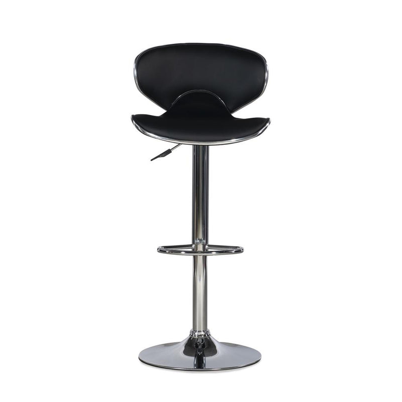 Chrome and Black PU Barstool