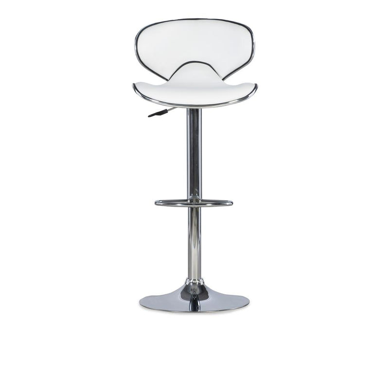 White Adjustable Barstool