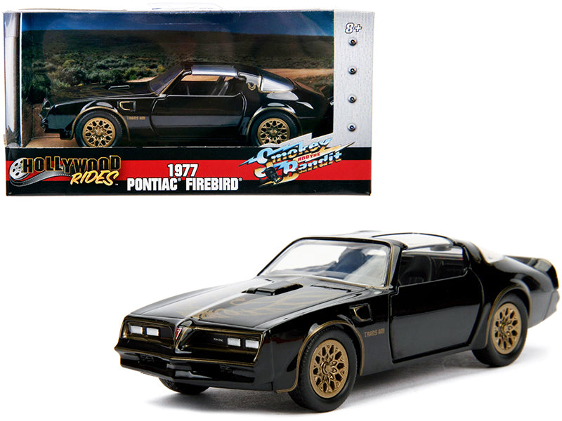 1977 Pontiac Firebird Black "Smokey and the Bandit" (1977) Movie "Hollywood Rides" Series 1/32 Diecast Model Car by Jada