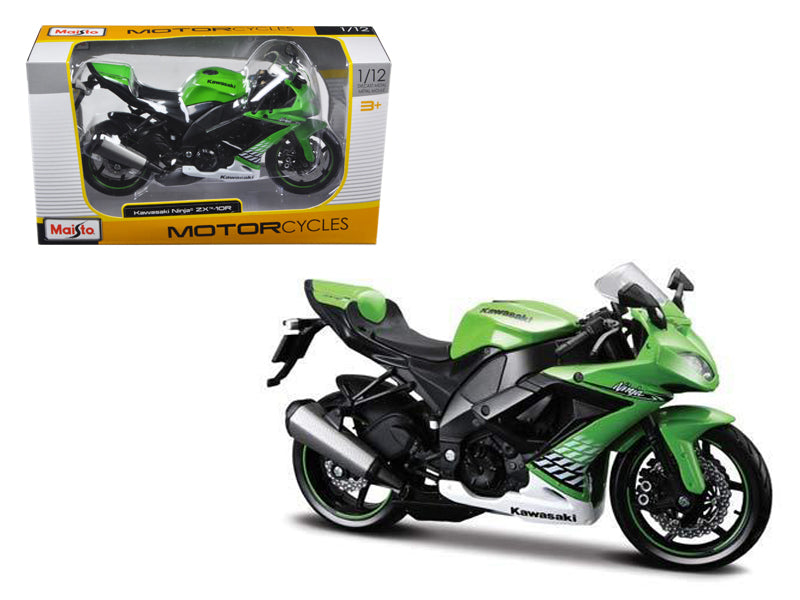 2010 Kawasaki Ninja ZX-10R Green 1/12 Diecast Motorcycle Model by Maisto