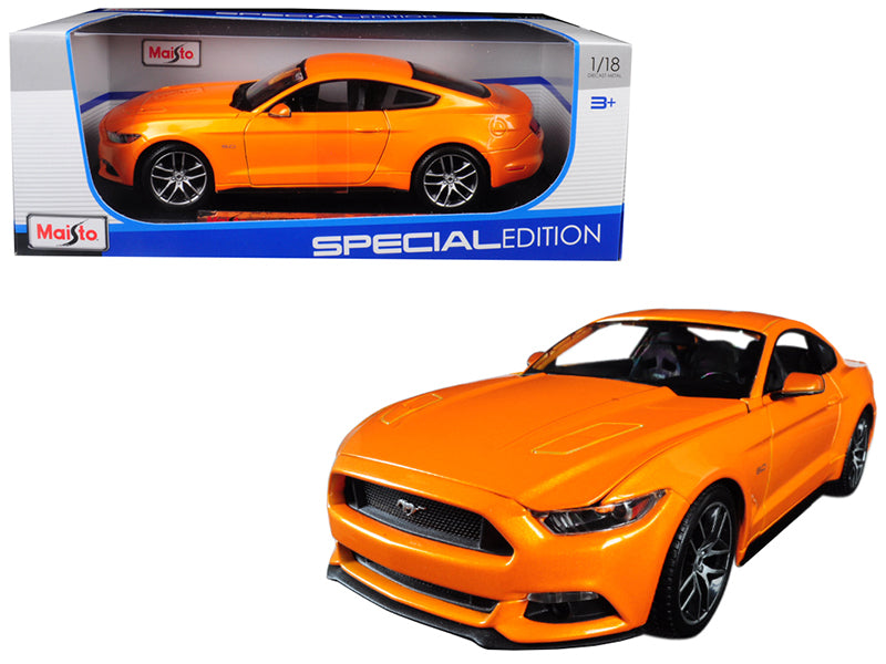 2015 Ford Mustang GT 5.0 Orange Metallic "Special Edition" 1/18 Diecast Model Car by Maisto