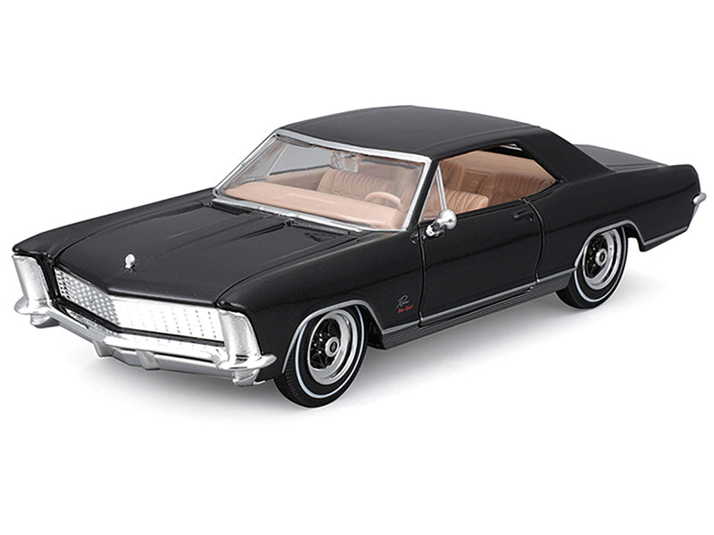 1965 Buick Riviera Gran Sport Black Metallic Special Edition Series 1/26 Diecast Model Car by Maisto