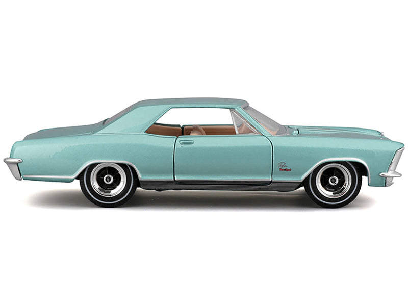 1965 Buick Riviera Gran Sport Light Blue Metallic Special Edition Series 1/26 Diecast Model Car by Maisto