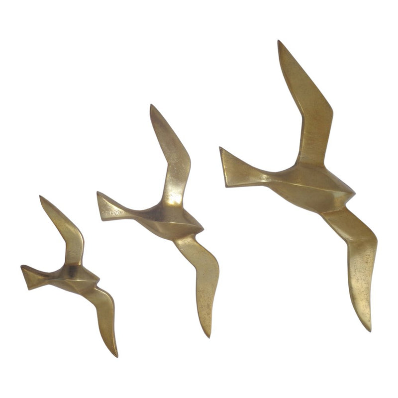 Marley Birds Wall Art Gold Set Of 3