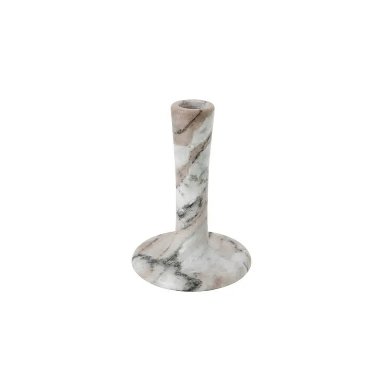 East Tall Candle Holder Brown Torrent Marble