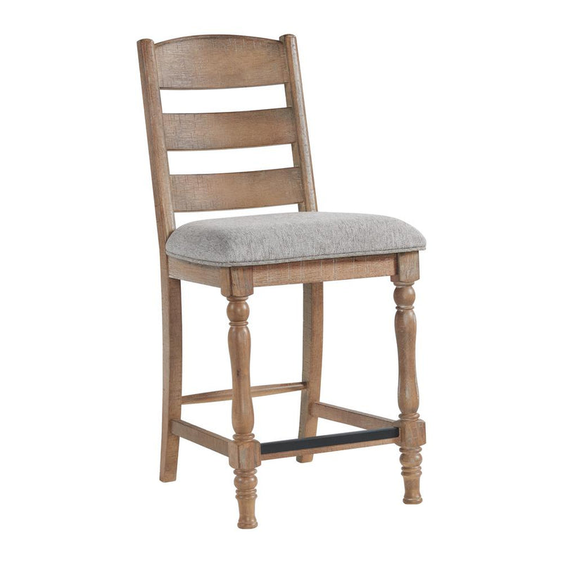 Highland 24" Ladder Back Barstool w/Cushion Seat (Set of 2)