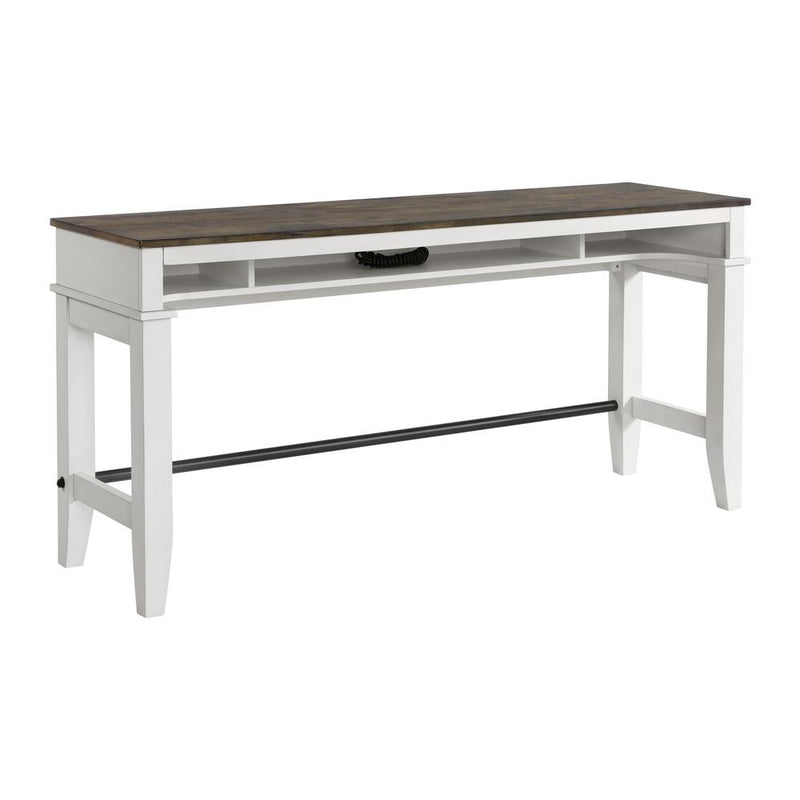 76" Sofa Bar Table in Gray & White