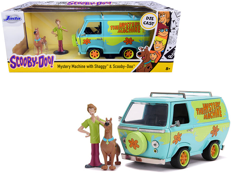 The Mystery Machine with Shaggy and Scooby-Doo Figurines Scooby-Doo! 1/24 Diecast Model Car by Jada