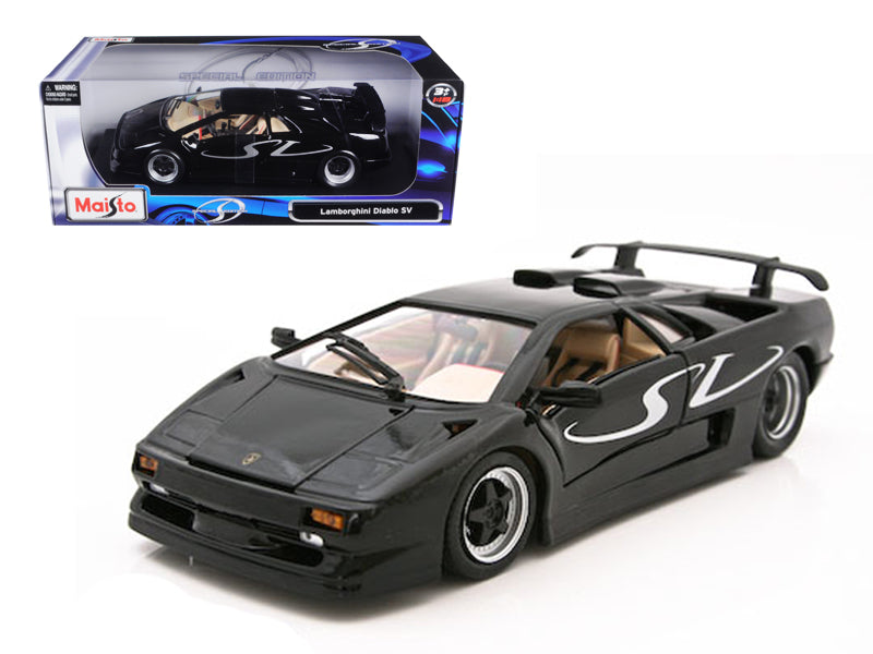 Lamborghini Diablo SV Black 1/18 Diecast Model Car by Maisto