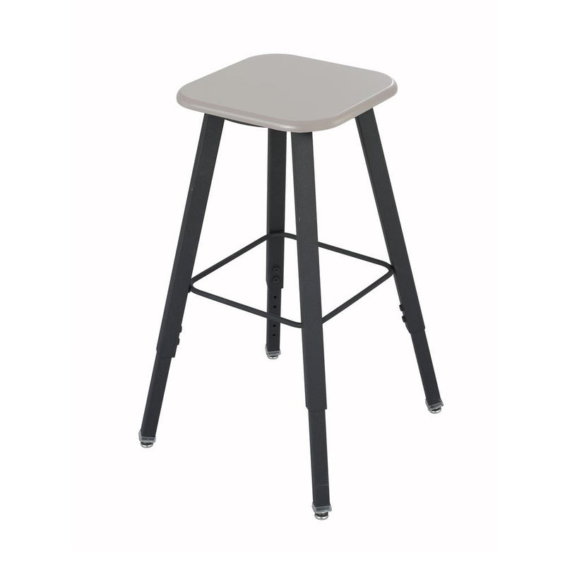 Safco Alpha Better Adjustable Height Stool - Black - Wood - 15.3" Width x 19.3" Depth x 35" Height - 1 Each