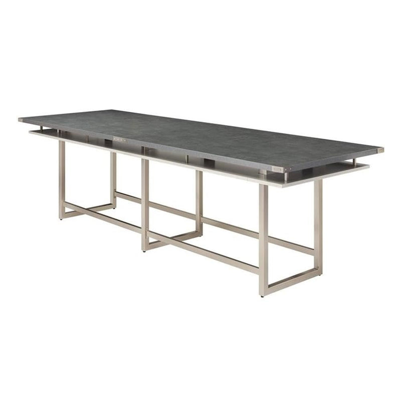 Mirella™ Conference Table, Standing-Height, 12’ Stone Gray