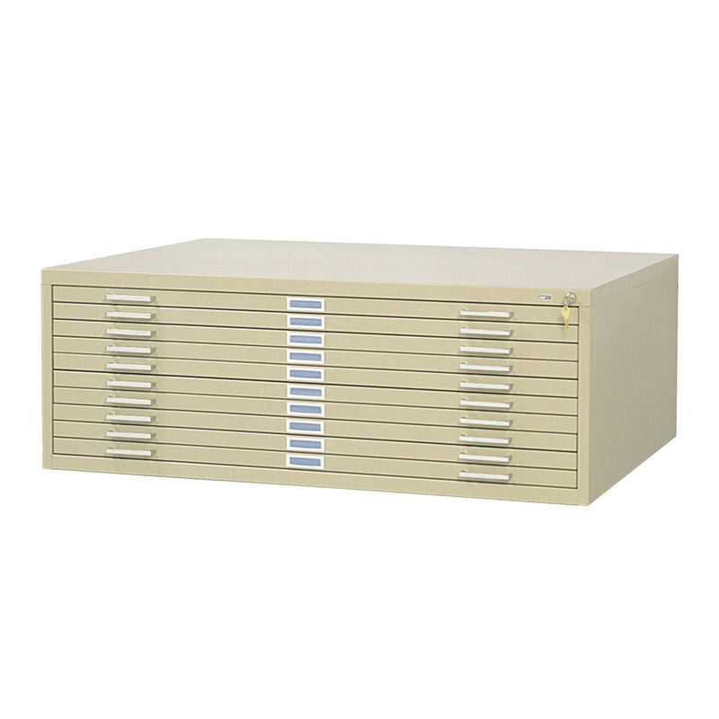 10-Drawer Steel Flat File for 30  x 42  Tropic Sand