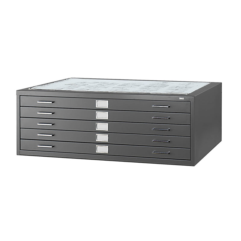 5-Drawer Steel Flat File for 30  x 42  D Black